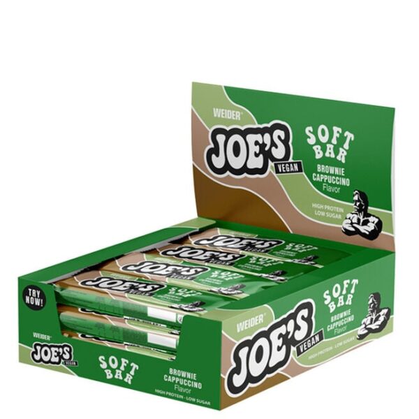 12 x JOE'S Vegan Soft Bar 50 g Brownie Cappuccino-Weider