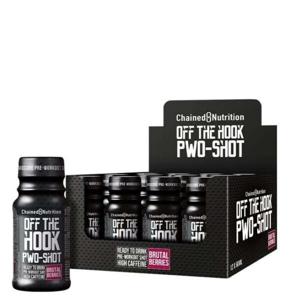 12 x Off The Hook PWO-Shot 60ml-Chained Nutrition