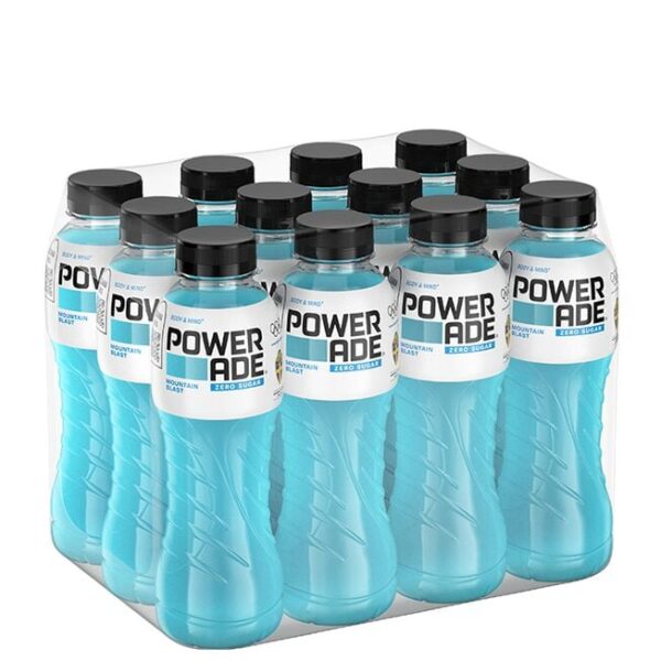 12 x Powerade ZERO 50 cl, Mountain Blast - Powerade