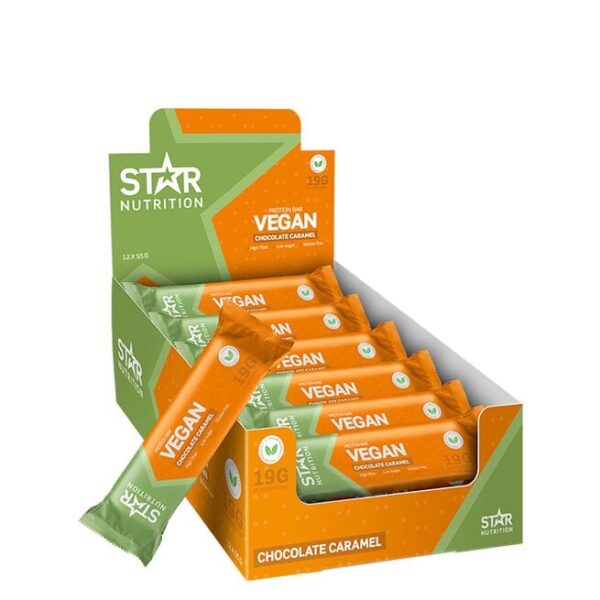 12 x Star Nutrition Vegan Protein bar, 55 g-Star Nutrition