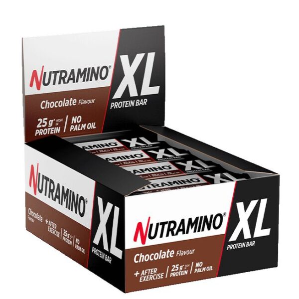 16 x Nutramino XL Protein Bar, 74 g (sjokolade, karamell, peanøtt) Nutramino-Nutramino Fitness Nutrition