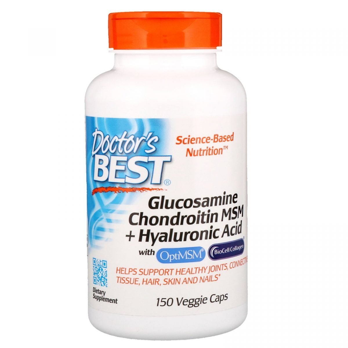 Glucosamine Chondroitin MSM + Hyaluronic Acid, 150 Veggie Caps -Doctor