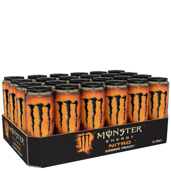 24 x Monster Energy, 50 cl, Nitro Cosmic Peach-Monster Energy