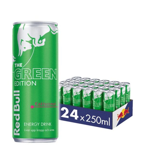 24 x Red Bull Energidryck, 250 ml, Green Edition, Cactus-Red Bull