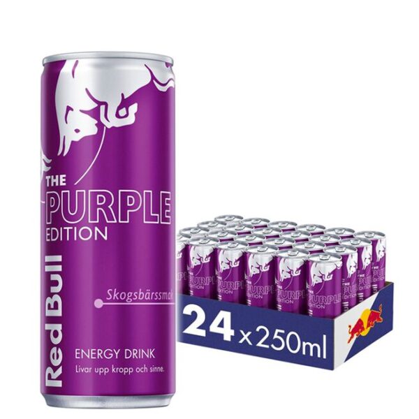 24 x Red Bull Energidryck, 250 ml, Purple Edition Skogsbär-Red Bull