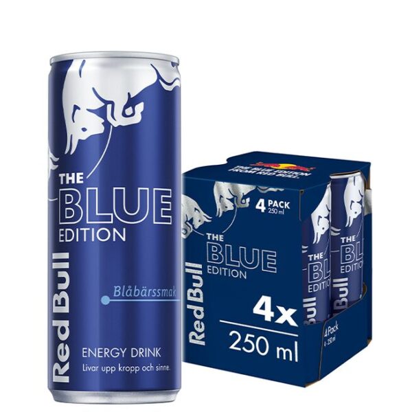 4 x Red Bull Energidryck, 250 ml, Blue Edition-Red Bull