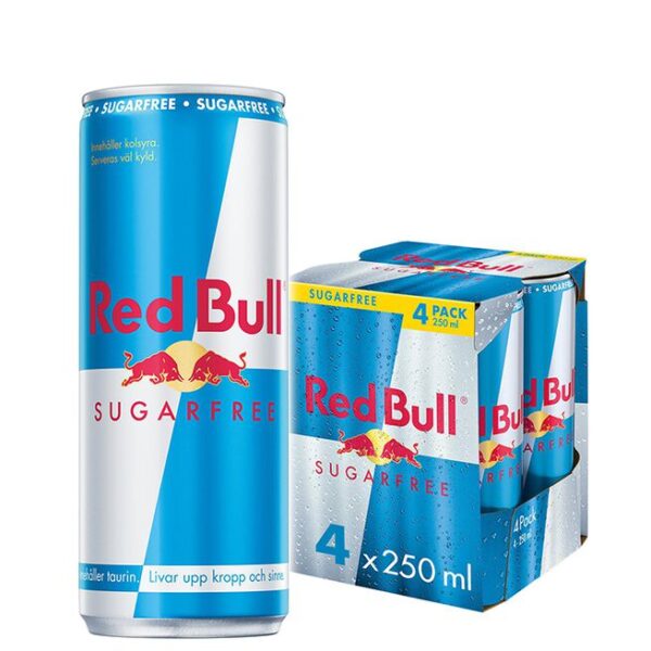 4 x Red Bull Energidryck, 250 ml, Sugarfree-Red Bull