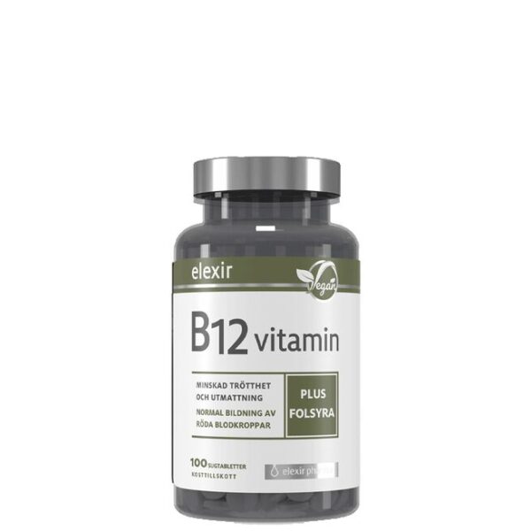 B-12 Vegan 100 tabletter - Elexir Pharma