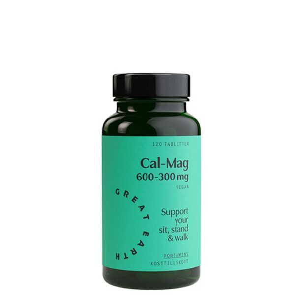 Cal/Mag 600/300 mg 120 tabletter-Great Earth