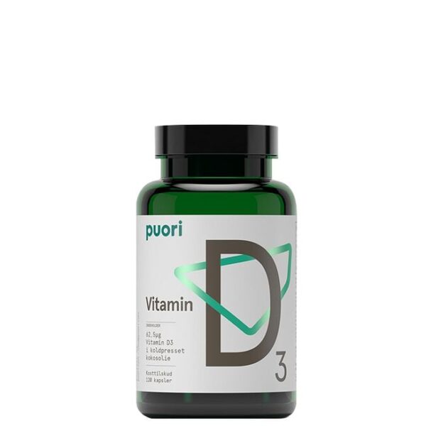 D3 Vitamin D, 120 kapsler - Puori