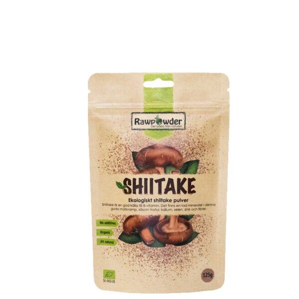 Ekologiskt Shiitakepulver 125 g-Rawpowder