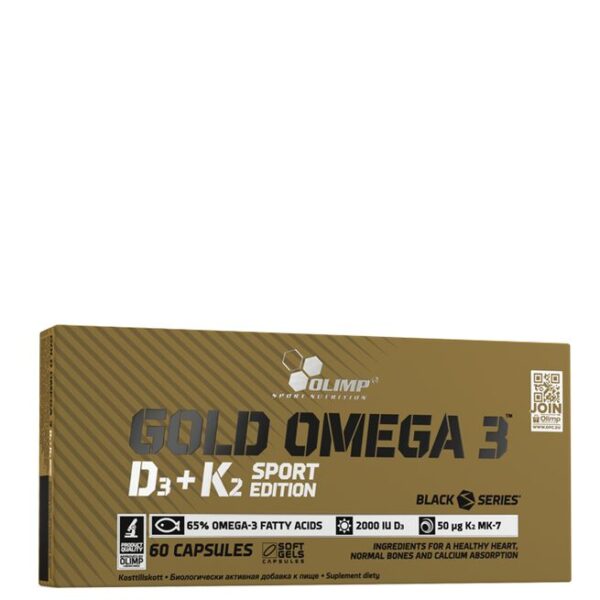 Gold Omega 3 D3+K2 Sport Edition, 60 caps-Olimp Sports Nutrition