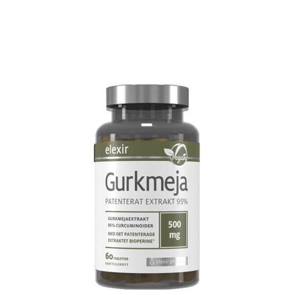 Gurkmeja 500 mg 60 tabletter-Elexir Pharma