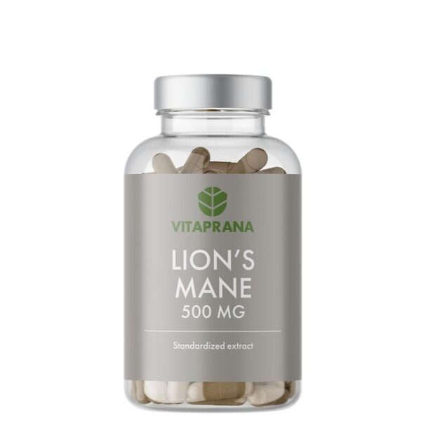 Lion's Mane 500 mg, 100 kapslar-Vitaprana