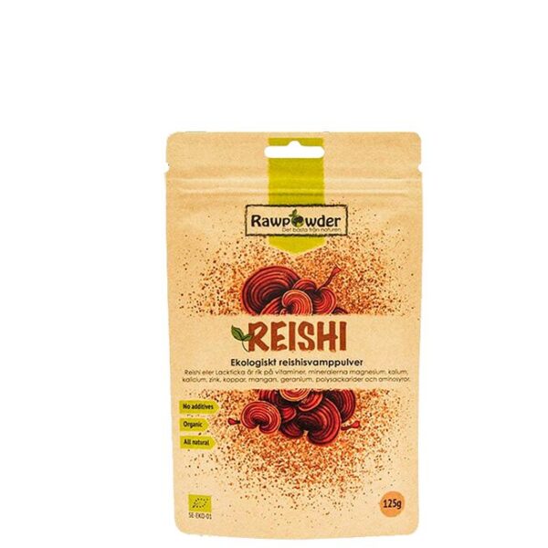 Reishi, Økologisk Reishisvampe pulver, 125 g - Rawpowder