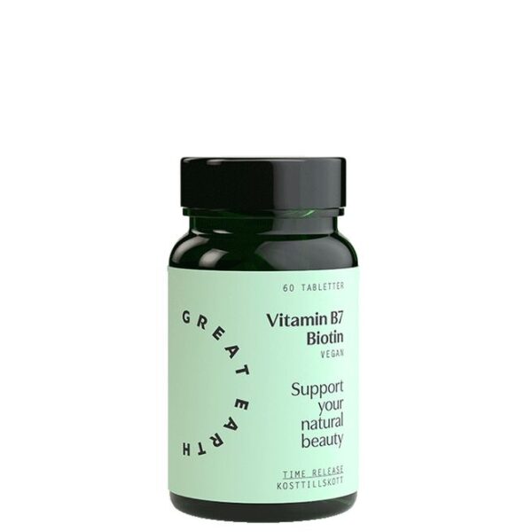 Vitamin B7/Biotin 60 tabletter-Great Earth