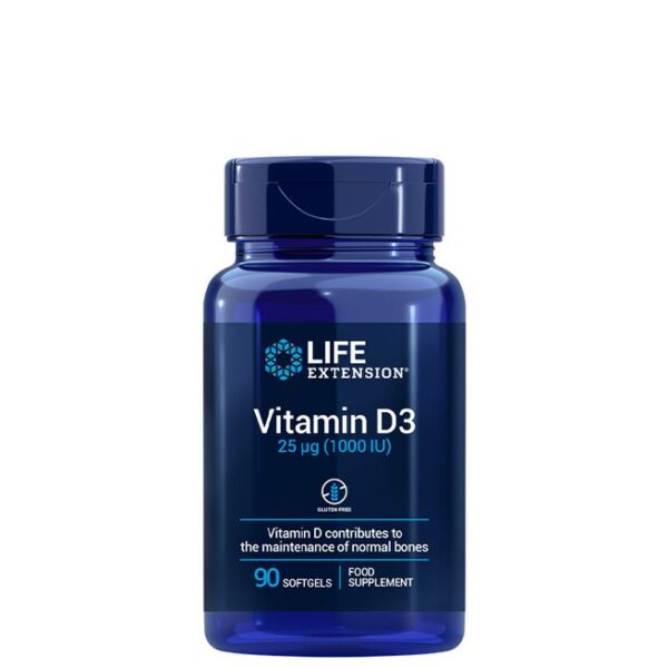 Vitamin D3, 90 softgels-Life Extension